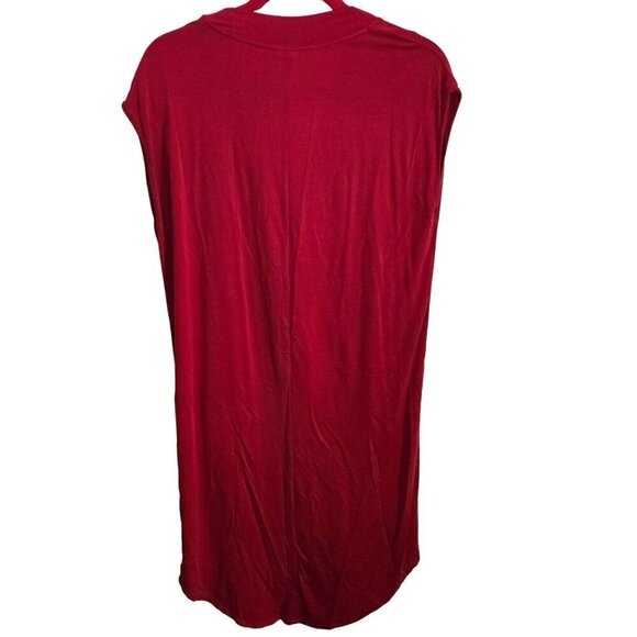Anthropologie Dolan Left Coast Lola Cocoon Red Tunic Dress V Neck Size XS - Picture 3 of 7